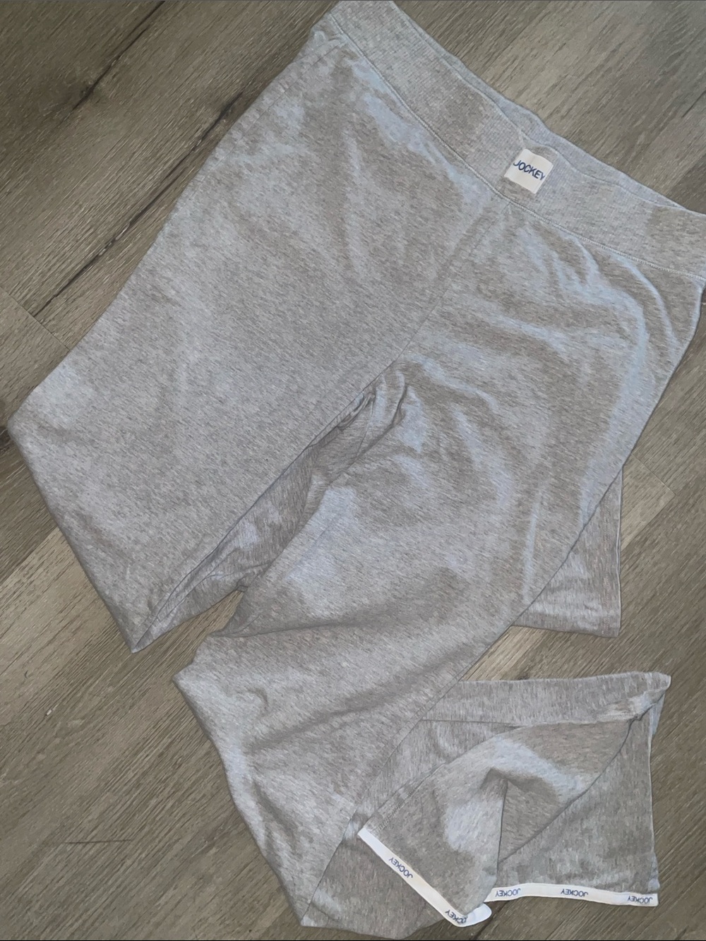 Jockey Light Gray Fitted and Flared Sweatpants | Women’s Size Medium